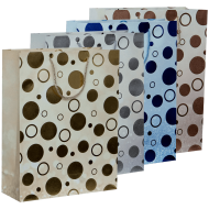 Pungi cadou cartonate cu snur 26x32x10 cm set 12 buc, Adison